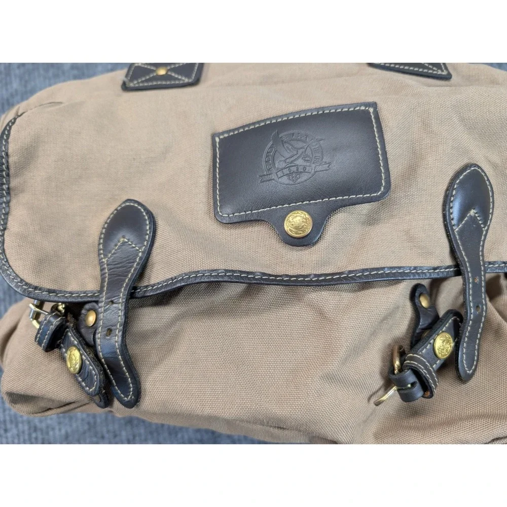 Ford Eddie Bauer Edition Beige Travel Canvas Shoulder Strap Carry Duffle Bag